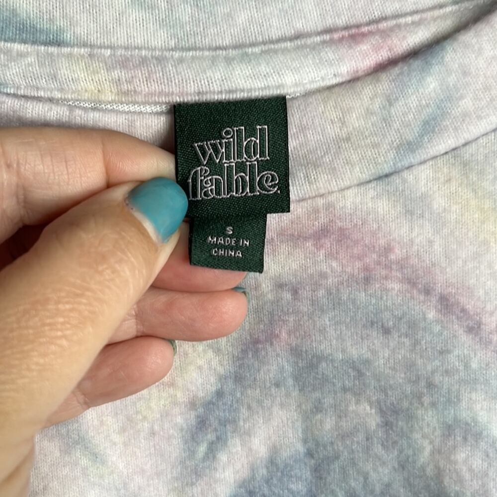 Wild Fable Pastel Tie Dye Pullover Sweatshirt Small - Picture 3 of 8